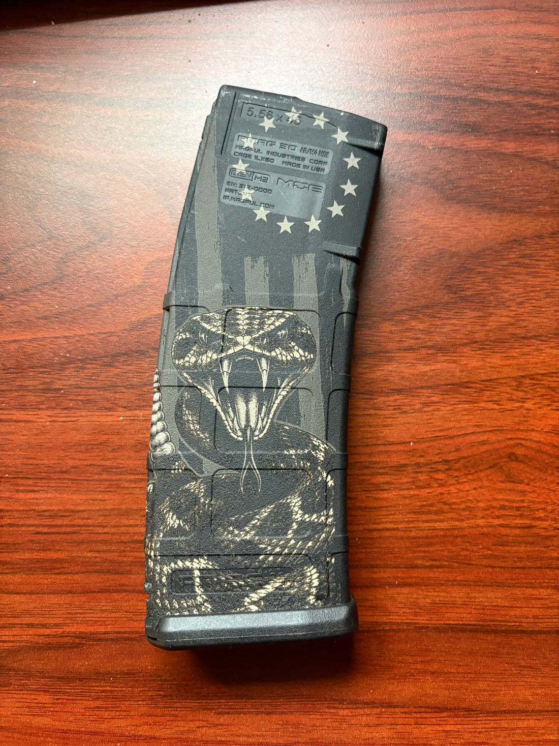Patriotic Rattlesnake Magazine Display